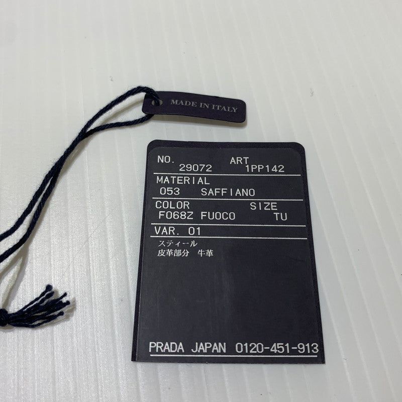 【中古品】【メンズ/レディース】 PRADA プラダ KEYHOLDER 1PP142 キーホルダー アクセサリー レザーキーチェーン 183-260622-ko-06-tei カラー：レッド 万代Net店