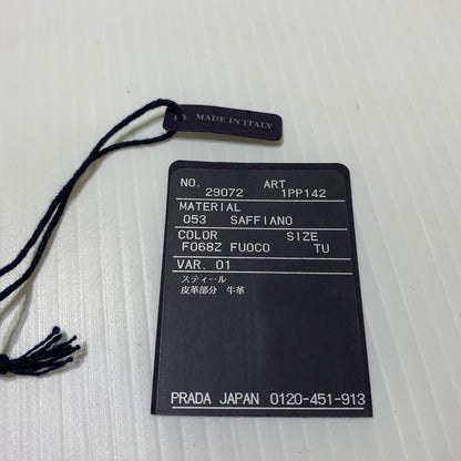 【中古品】【メンズ/レディース】 PRADA プラダ KEYHOLDER 1PP142 キーホルダー アクセサリー レザーキーチェーン 183-260622-ko-06-tei カラー：レッド 万代Net店