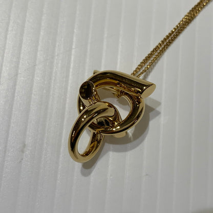 【中古品】【メンズ/レディース】 FERRAGAMO フェラガモ GANCINI NECKLACE ガンチーニ ネックレス アクセサリー ペンダント 182-260622-ko-09-tei カラー：ゴールド 万代Net店