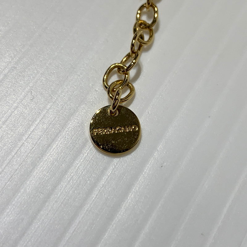 【中古品】【メンズ/レディース】 FERRAGAMO フェラガモ GANCINI NECKLACE ガンチーニ ネックレス アクセサリー ペンダント 182-260622-ko-09-tei カラー：ゴールド 万代Net店