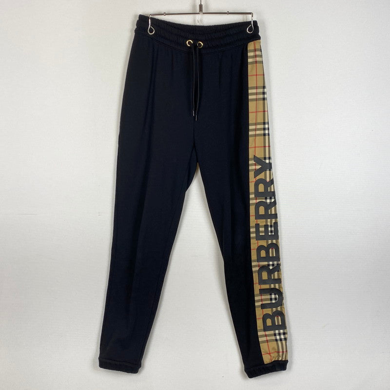 【中古品】【メンズ】 BURBERRY バーバリー LOGO SWEAT PANTS 8024541 71L ロゴ スウェット パンツ ボトムス 152-260623-sa-07-tei サイズ：XS カラー：ブラック 万代Net店