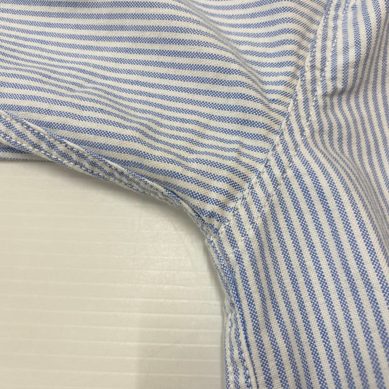 【中古品】【メンズ】 THE NORTH FACE ザ・ノースフェイス S/S STRIPE OX B.D.BIG SHIRT NT3111N ストライプ オックスフォード ボタンダウン ビッグ シャツ 半袖トップス 144-260622-ss-02-tei サイズ：S カラー：ブルー 万代Net店
