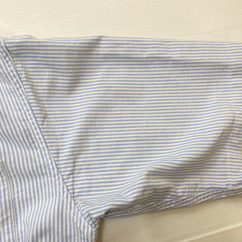 【中古品】【メンズ】 THE NORTH FACE ザ・ノースフェイス S/S STRIPE OX B.D.BIG SHIRT NT3111N ストライプ オックスフォード ボタンダウン ビッグ シャツ 半袖トップス 144-260622-ss-02-tei サイズ：S カラー：ブルー 万代Net店
