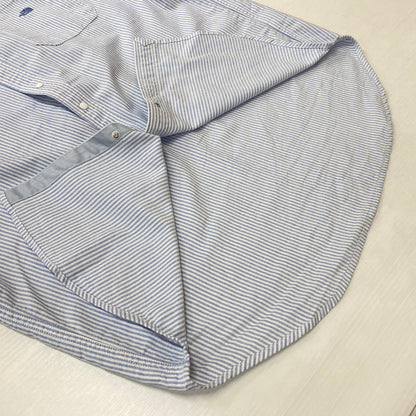 【中古品】【メンズ】 THE NORTH FACE ザ・ノースフェイス S/S STRIPE OX B.D.BIG SHIRT NT3111N ストライプ オックスフォード ボタンダウン ビッグ シャツ 半袖トップス 144-260622-ss-02-tei サイズ：S カラー：ブルー 万代Net店