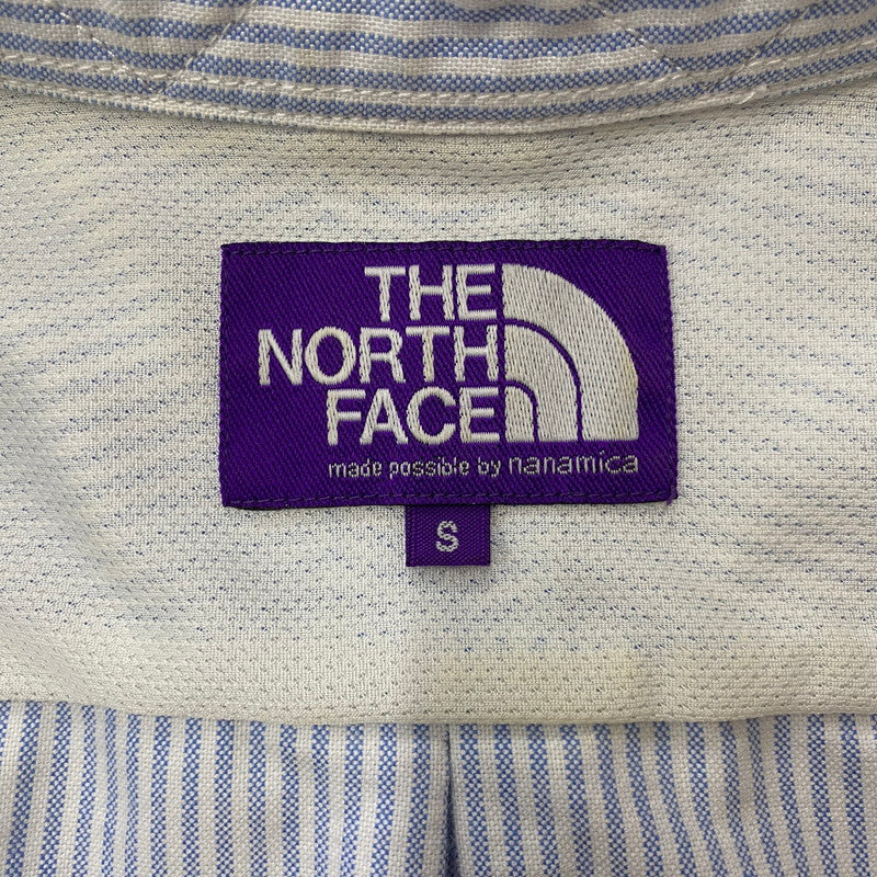 【中古品】【メンズ】 THE NORTH FACE ザ・ノースフェイス S/S STRIPE OX B.D.BIG SHIRT NT3111N ストライプ オックスフォード ボタンダウン ビッグ シャツ 半袖トップス 144-260622-ss-02-tei サイズ：S カラー：ブルー 万代Net店