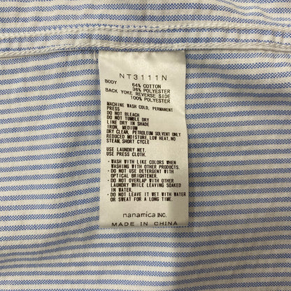 【中古品】【メンズ】 THE NORTH FACE ザ・ノースフェイス S/S STRIPE OX B.D.BIG SHIRT NT3111N ストライプ オックスフォード ボタンダウン ビッグ シャツ 半袖トップス 144-260622-ss-02-tei サイズ：S カラー：ブルー 万代Net店