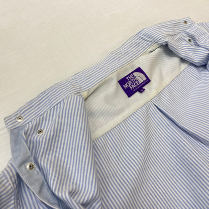 【中古品】【メンズ】 THE NORTH FACE ザ・ノースフェイス S/S STRIPE OX B.D.BIG SHIRT NT3111N ストライプ オックスフォード ボタンダウン ビッグ シャツ 半袖トップス 144-260622-ss-02-tei サイズ：S カラー：ブルー 万代Net店
