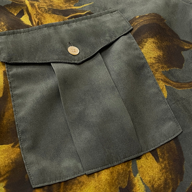 【中古品】【メンズ】 BED J.W. FORD ベッド フォード 19AW PRINT NOCOLLAR SHIRT -B-BL10 2019年秋冬 プリント ノーカラー シャツ 長袖 トップス 140-260830-sa-08-tei カラー：グレー 万代Net店