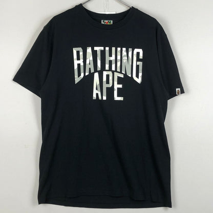 【中古品】【メンズ】 A BATHING APE ア ベイシング エイプ A BATHING APE LOGO S/S TEE ア ベイジング エイプ ロゴ ショートスリーブ Ｔシャツ 半袖 トップス 142-260702-sa-12-tei サイズ：L カラー：ブラック 万代Net店