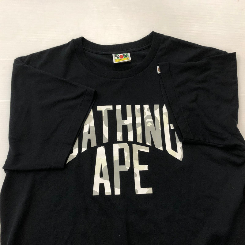 【中古品】【メンズ】 A BATHING APE ア ベイシング エイプ A BATHING APE LOGO S/S TEE ア ベイジング エイプ ロゴ ショートスリーブ Ｔシャツ 半袖 トップス 142-260702-sa-12-tei サイズ：L カラー：ブラック 万代Net店