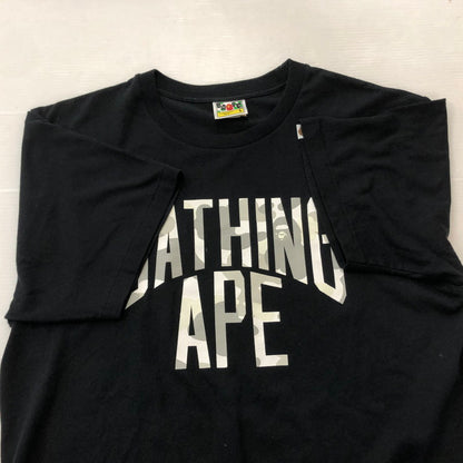 【中古品】【メンズ】 A BATHING APE ア ベイシング エイプ A BATHING APE LOGO S/S TEE ア ベイジング エイプ ロゴ ショートスリーブ Ｔシャツ 半袖 トップス 142-260702-sa-12-tei サイズ：L カラー：ブラック 万代Net店