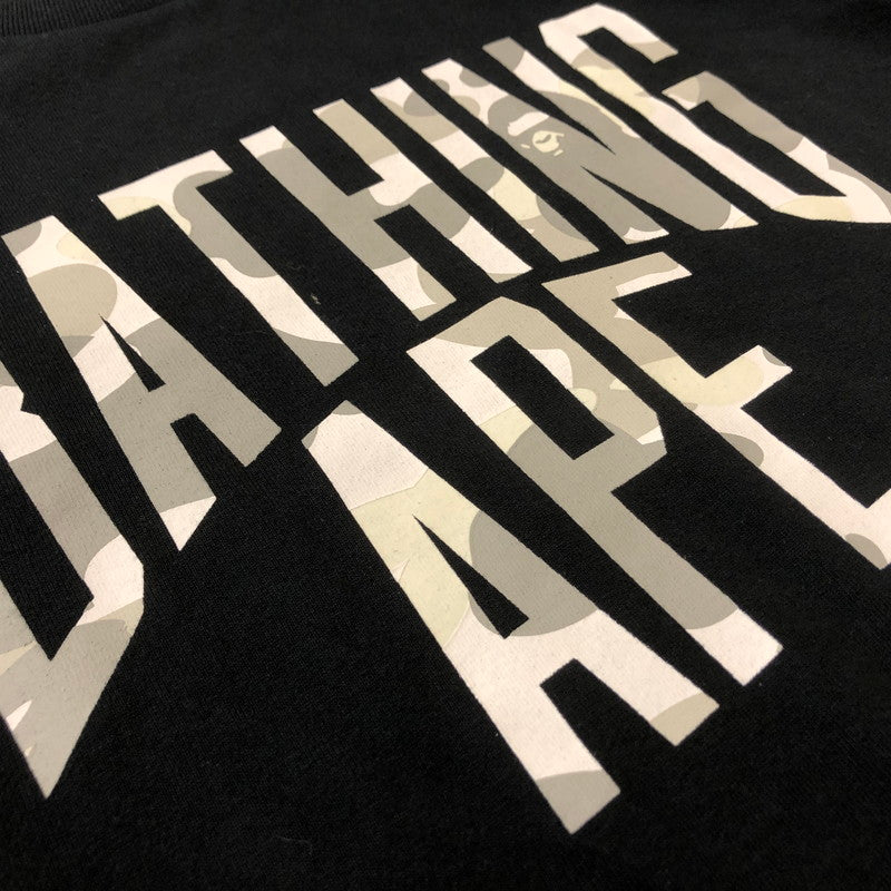 【中古品】【メンズ】 A BATHING APE ア ベイシング エイプ A BATHING APE LOGO S/S TEE ア ベイジング エイプ ロゴ ショートスリーブ Ｔシャツ 半袖 トップス 142-260702-sa-12-tei サイズ：L カラー：ブラック 万代Net店