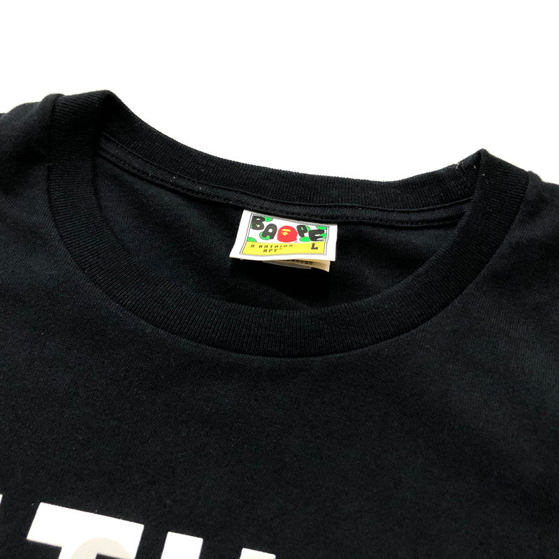 【中古品】【メンズ】 A BATHING APE ア ベイシング エイプ A BATHING APE LOGO S/S TEE ア ベイジング エイプ ロゴ ショートスリーブ Ｔシャツ 半袖 トップス 142-260702-sa-12-tei サイズ：L カラー：ブラック 万代Net店