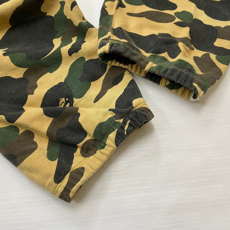 【現状渡し品】【メンズ】 A BATHING APE ア ベイシング エイプ APE CAMO SWEAT PANTS エイプ カモ スウェット パンツ ボトムス 153-260623-sa-08-tei サイズ：L カラー：総柄 万代Net店