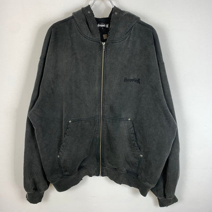【中古品】【メンズ】 SUPPLIER サプライヤー ZIP UP HOODIE ジップアップフーディ トップス フルジップパーカー ダメージ加工 142-260619-ko-01-tei サイズ：M カラー：グレー 万代Net店