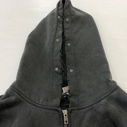【中古品】【メンズ】 SUPPLIER サプライヤー ZIP UP HOODIE ジップアップフーディ トップス フルジップパーカー ダメージ加工 142-260619-ko-01-tei サイズ：M カラー：グレー 万代Net店