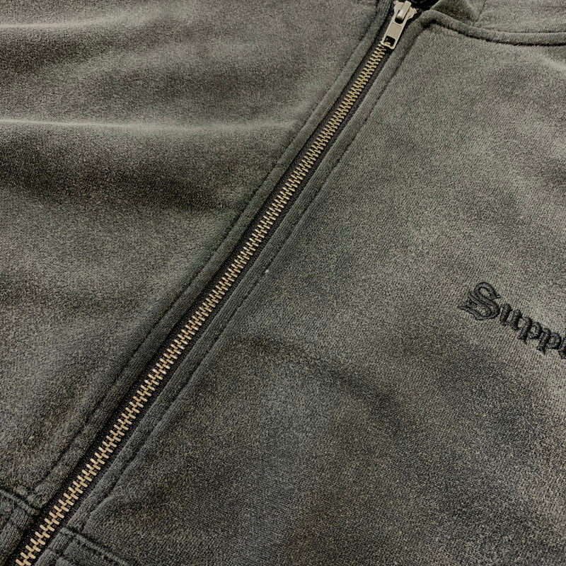 【中古品】【メンズ】 SUPPLIER サプライヤー ZIP UP HOODIE ジップアップフーディ トップス フルジップパーカー ダメージ加工 142-260619-ko-01-tei サイズ：M カラー：グレー 万代Net店