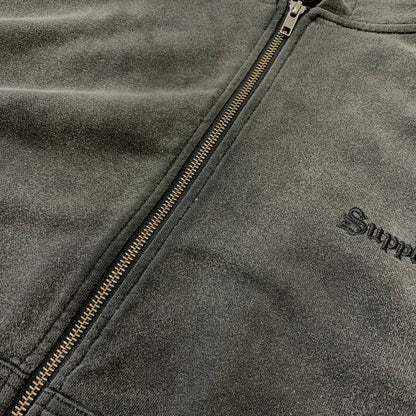 【中古品】【メンズ】 SUPPLIER サプライヤー ZIP UP HOODIE ジップアップフーディ トップス フルジップパーカー ダメージ加工 142-260619-ko-01-tei サイズ：M カラー：グレー 万代Net店