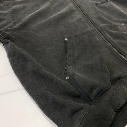 【中古品】【メンズ】 SUPPLIER サプライヤー ZIP UP HOODIE ジップアップフーディ トップス フルジップパーカー ダメージ加工 142-260619-ko-01-tei サイズ：M カラー：グレー 万代Net店