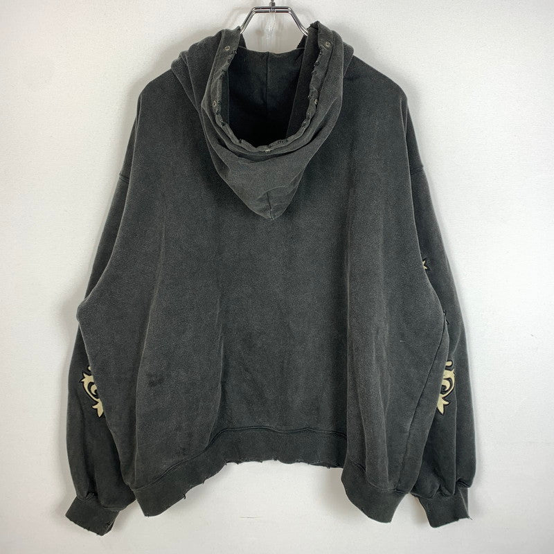 【中古品】【メンズ】 SUPPLIER サプライヤー ZIP UP HOODIE ジップアップフーディ トップス フルジップパーカー ダメージ加工 142-260619-ko-01-tei サイズ：M カラー：グレー 万代Net店