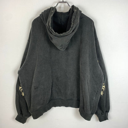 【中古品】【メンズ】 SUPPLIER サプライヤー ZIP UP HOODIE ジップアップフーディ トップス フルジップパーカー ダメージ加工 142-260619-ko-01-tei サイズ：M カラー：グレー 万代Net店