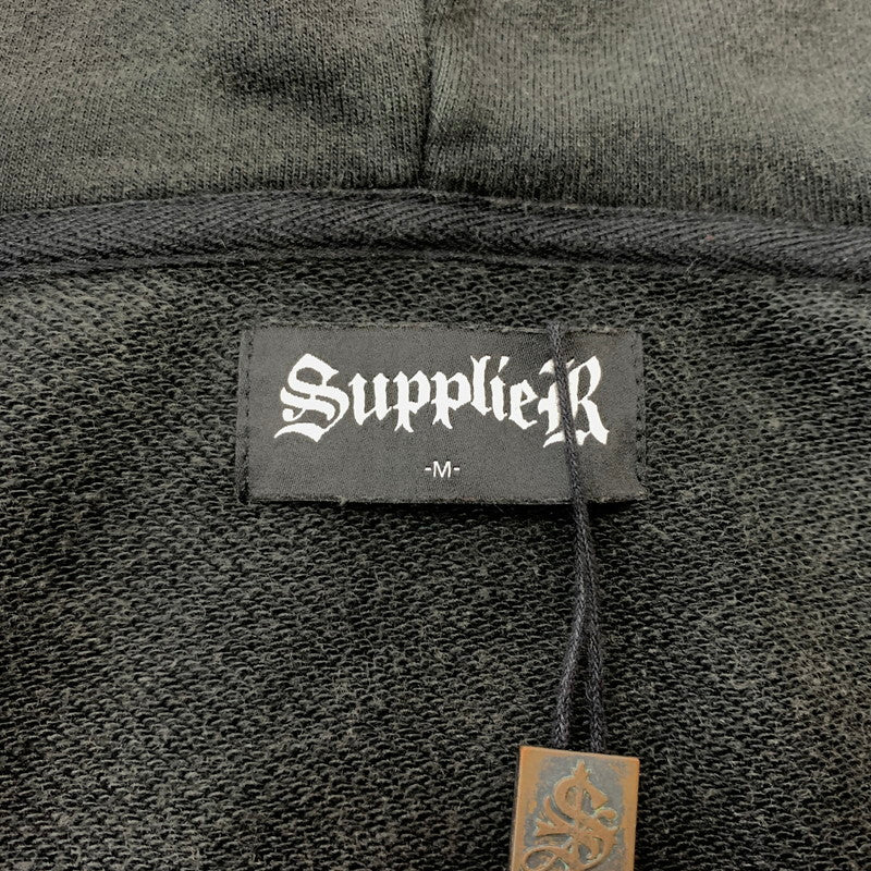 【中古品】【メンズ】 SUPPLIER サプライヤー ZIP UP HOODIE ジップアップフーディ トップス フルジップパーカー ダメージ加工 142-260619-ko-01-tei サイズ：M カラー：グレー 万代Net店