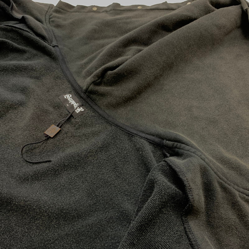 【中古品】【メンズ】 SUPPLIER サプライヤー ZIP UP HOODIE ジップアップフーディ トップス フルジップパーカー ダメージ加工 142-260619-ko-01-tei サイズ：M カラー：グレー 万代Net店