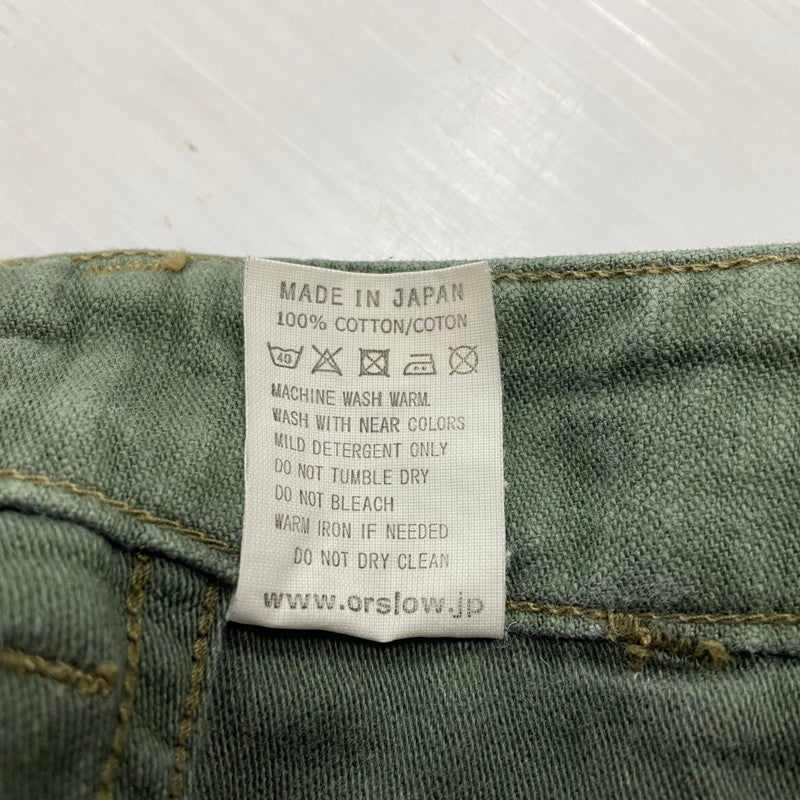 【中古品】【メンズ】 ORSLOW オアスロウ US ARMY FATIGUE PANTS アメリカ軍 ファティーグ パンツ ボトムス ベイカーパンツ 151-260623-yo-12-tei サイズ：L カラー：グリーン 万代Net店
