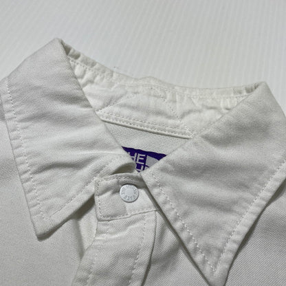 【現状渡し品】【メンズ】 THE NORTH FACE ザ ノース フェイス NT3208N PURPLE LABEL COTTPN POLESTER OX H S SHIRT パープル ラベル コットン ポレスター オックス ハーフ スリーブ シャツ 半袖 トップス 144-260804-sa-14-tei サイズ：S カラー：ホワイト 万代Net店