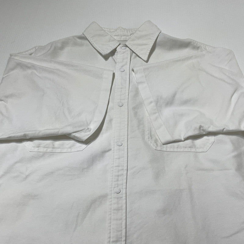 【現状渡し品】【メンズ】 THE NORTH FACE ザ ノース フェイス NT3208N PURPLE LABEL COTTPN POLESTER OX H S SHIRT パープル ラベル コットン ポレスター オックス ハーフ スリーブ シャツ 半袖 トップス 144-260804-sa-14-tei サイズ：S カラー：ホワイト 万代Net店