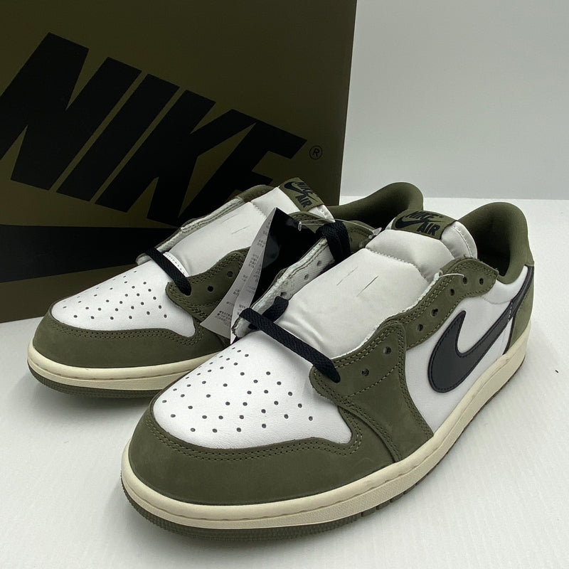 【中古美品】【メンズ】 NIKE ナイキ AIR JORDAN 1 LOW OG MEDIUM OLIVE SUMMIT WHITE エアジョーダン1 ロー OG ミディアムオリーブ サミットホワイト HQ6998-200 160-260810-nm-62-tei サイズ：29.5cm 万代Net店