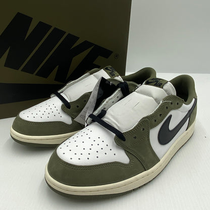 【中古美品】【メンズ】 NIKE ナイキ AIR JORDAN 1 LOW OG MEDIUM OLIVE SUMMIT WHITE エアジョーダン1 ロー OG ミディアムオリーブ サミットホワイト HQ6998-200 160-260810-nm-62-tei サイズ：29.5cm 万代Net店