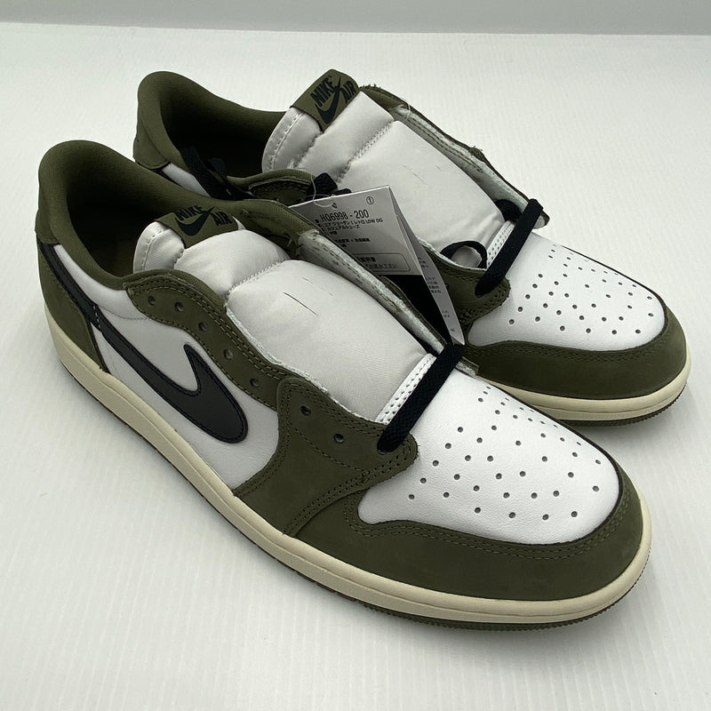 【中古美品】【メンズ】 NIKE ナイキ AIR JORDAN 1 LOW OG MEDIUM OLIVE SUMMIT WHITE エアジョーダン1 ロー OG ミディアムオリーブ サミットホワイト HQ6998-200 160-260810-nm-62-tei サイズ：29.5cm 万代Net店