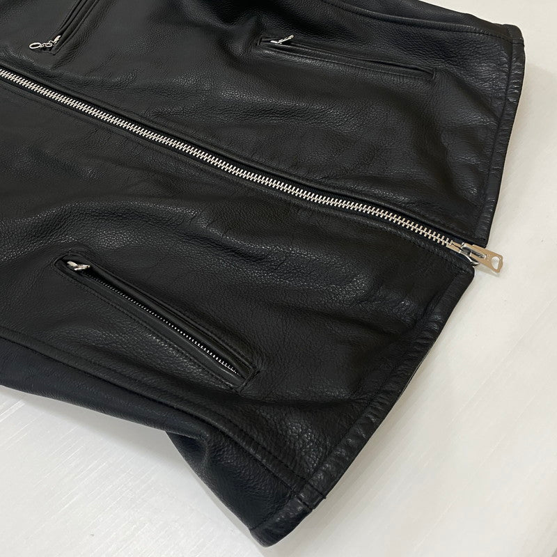 【中古品】【メンズ】 AVIREX アヴィレックス OILYCOW SINGLE RIDERS 6161068 オイリーカウ シンルグルライダース アウター レザージャケット 145-260622-ss-07-tei サイズ：XL カラー：ブラック 万代Net店