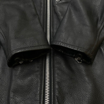 【中古品】【メンズ】 AVIREX アヴィレックス OILYCOW SINGLE RIDERS 6161068 オイリーカウ シンルグルライダース アウター レザージャケット 145-260622-ss-07-tei サイズ：XL カラー：ブラック 万代Net店