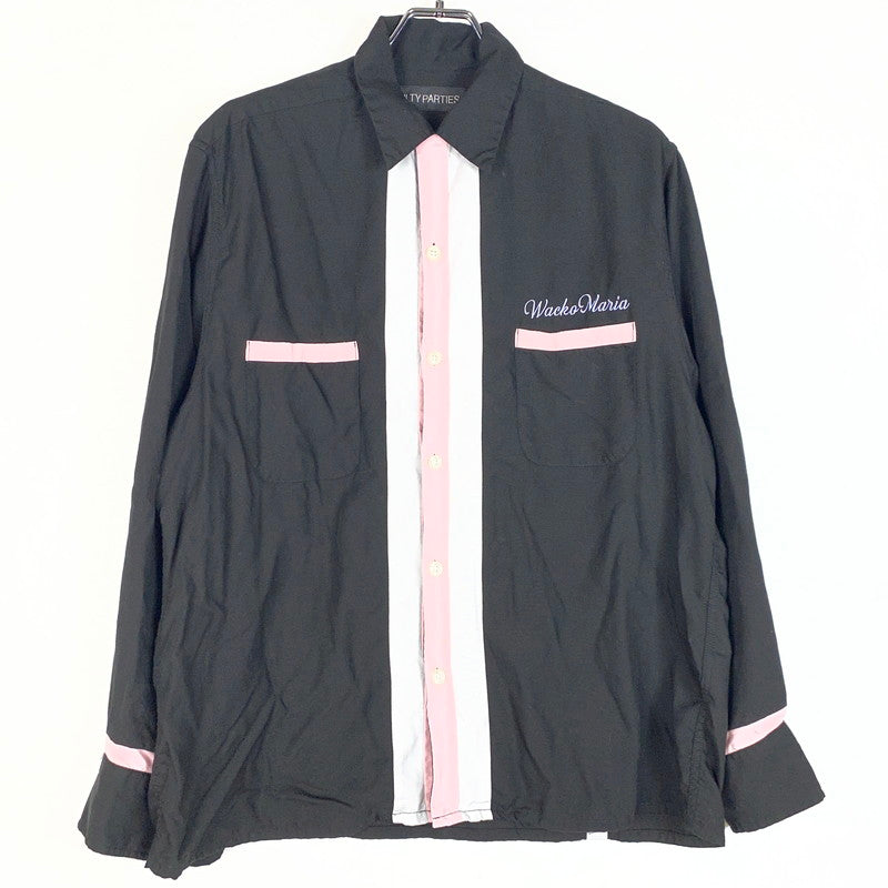【中古品】【メンズ】 WACKO MARIA ワコマリア 24AW L/S SWITCHING SHIRT TYPE3 ロングスリーブ スイッチング シャツ タイプ3 長袖トップス 140-260622-ss-03-tei サイズ：M カラー：ブラック 万代Net店