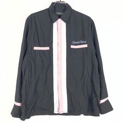 【中古品】【メンズ】 WACKO MARIA ワコマリア 24AW L/S SWITCHING SHIRT TYPE3 ロングスリーブ スイッチング シャツ タイプ3 長袖トップス 140-260622-ss-03-tei サイズ：M カラー：ブラック 万代Net店