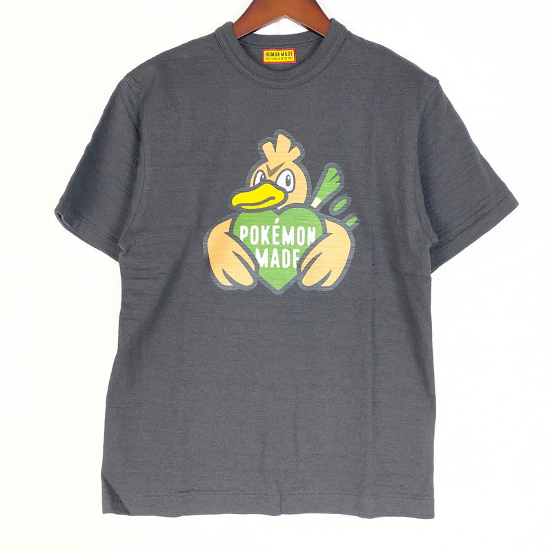 【中古品】【メンズ】 HUMANMADE ヒューマンメイド × Pokémon ポケモン 別注コラボ KAMONEGI S/S TEE カモネギ ショートスリーブ Tシャツ 半袖トップス 142-260622-ss-01-tei サイズ：S カラー：ブラック 万代Net店