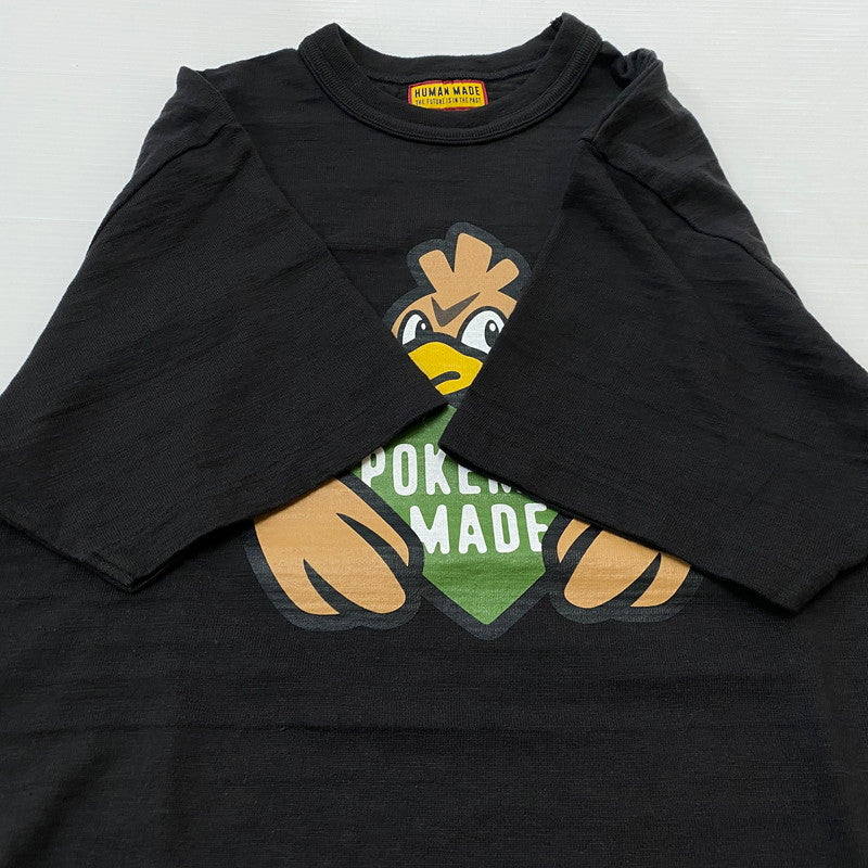 【中古品】【メンズ】 HUMANMADE ヒューマンメイド × Pokémon ポケモン 別注コラボ KAMONEGI S/S TEE カモネギ ショートスリーブ Tシャツ 半袖トップス 142-260622-ss-01-tei サイズ：S カラー：ブラック 万代Net店