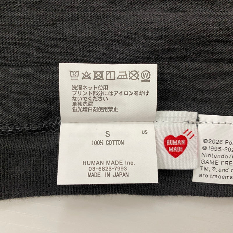【中古品】【メンズ】 HUMANMADE ヒューマンメイド × Pokémon ポケモン 別注コラボ KAMONEGI S/S TEE カモネギ ショートスリーブ Tシャツ 半袖トップス 142-260622-ss-01-tei サイズ：S カラー：ブラック 万代Net店
