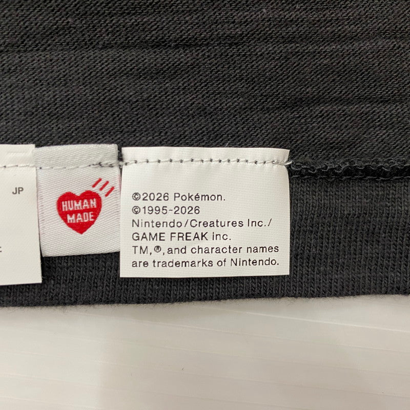 【中古品】【メンズ】 HUMANMADE ヒューマンメイド × Pokémon ポケモン 別注コラボ KAMONEGI S/S TEE カモネギ ショートスリーブ Tシャツ 半袖トップス 142-260622-ss-01-tei サイズ：S カラー：ブラック 万代Net店