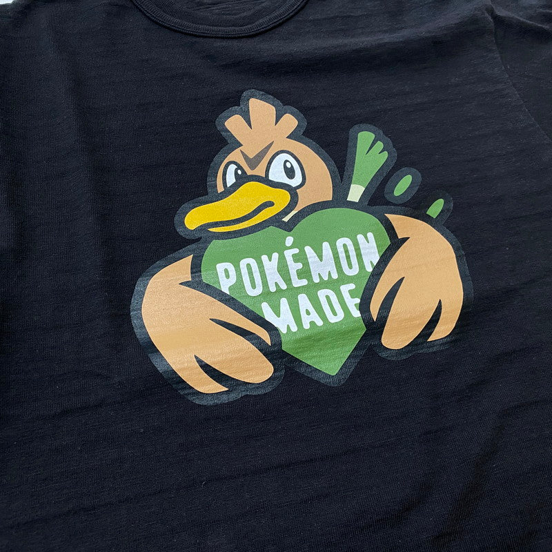 【中古品】【メンズ】 HUMANMADE ヒューマンメイド × Pokémon ポケモン 別注コラボ KAMONEGI S/S TEE カモネギ ショートスリーブ Tシャツ 半袖トップス 142-260622-ss-01-tei サイズ：S カラー：ブラック 万代Net店