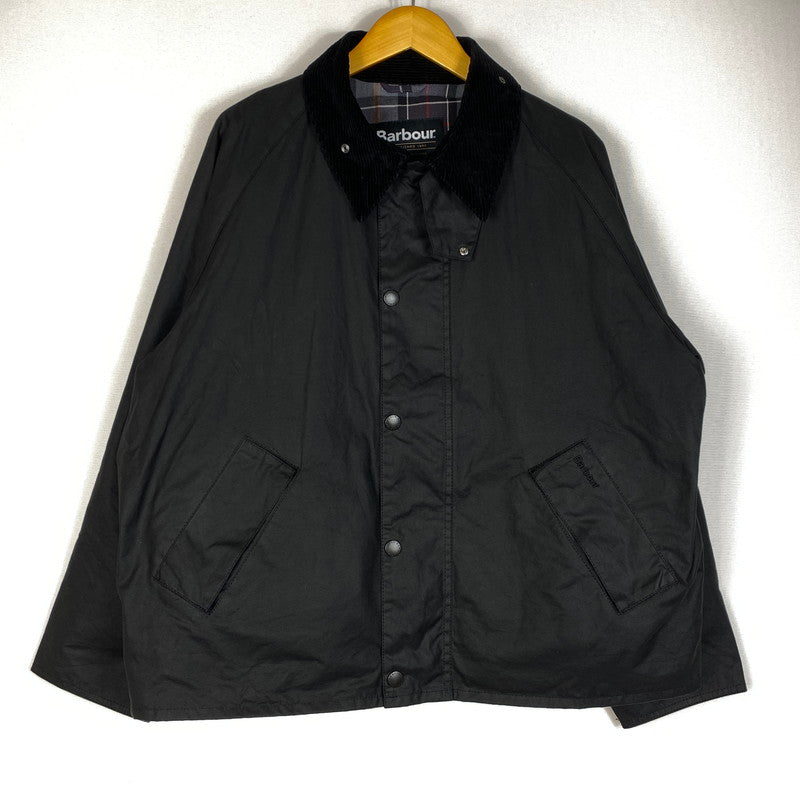 【中古品】【メンズ】 BARBOUR バブアー TRANSPORT WAX SHORT SHIRT 252MWX1678 トランスポート ワックスショートジャケット アウター ジャケット 144-260622-ss-06-tei サイズ：40 カラー：ブラック 万代Net店