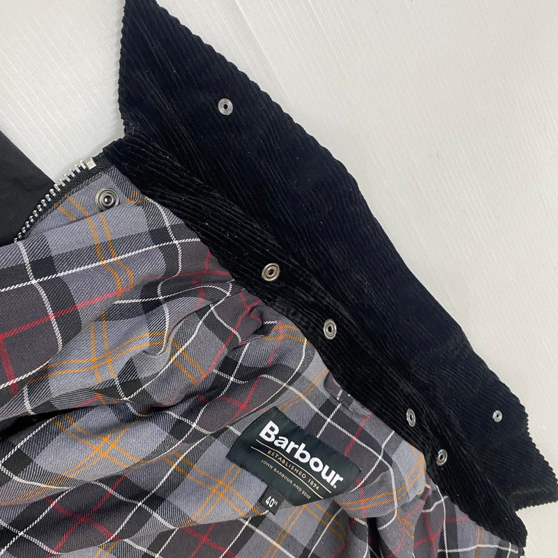 【中古品】【メンズ】 BARBOUR バブアー TRANSPORT WAX SHORT SHIRT 252MWX1678 トランスポート ワックスショートジャケット アウター ジャケット 144-260622-ss-06-tei サイズ：40 カラー：ブラック 万代Net店