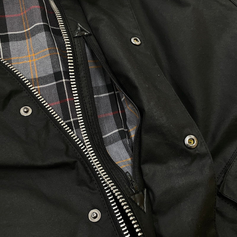 【中古品】【メンズ】 BARBOUR バブアー TRANSPORT WAX SHORT SHIRT 252MWX1678 トランスポート ワックスショートジャケット アウター ジャケット 144-260622-ss-06-tei サイズ：40 カラー：ブラック 万代Net店