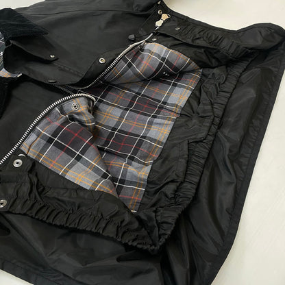 【中古品】【メンズ】 BARBOUR バブアー TRANSPORT WAX SHORT SHIRT 252MWX1678 トランスポート ワックスショートジャケット アウター ジャケット 144-260622-ss-06-tei サイズ：40 カラー：ブラック 万代Net店
