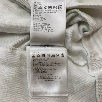 【中古品】【メンズ】 MONCLER モンクレール LOGO PATCH HOODIE I20938G00026 89A1K ロゴパッチ フーディー トップス プルオーバーパーカー 141-260622-ss-04-tei サイズ：S/※後ろ汚れあり カラー：ホワイト 万代Net店