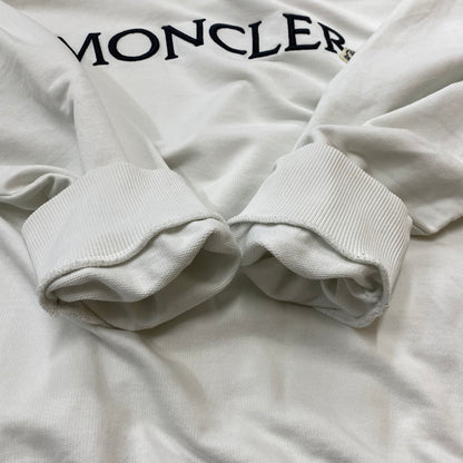 【中古品】【メンズ】 MONCLER モンクレール LOGO PATCH HOODIE I20938G00026 89A1K ロゴパッチ フーディー トップス プルオーバーパーカー 141-260622-ss-04-tei サイズ：S/※後ろ汚れあり カラー：ホワイト 万代Net店