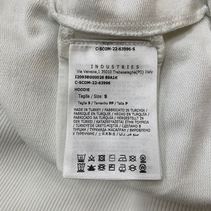 【中古品】【メンズ】 MONCLER モンクレール LOGO PATCH HOODIE I20938G00026 89A1K ロゴパッチ フーディー トップス プルオーバーパーカー 141-260622-ss-04-tei サイズ：S/※後ろ汚れあり カラー：ホワイト 万代Net店