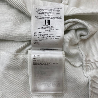 【中古品】【メンズ】 MONCLER モンクレール LOGO PATCH HOODIE I20938G00026 89A1K ロゴパッチ フーディー トップス プルオーバーパーカー 141-260622-ss-04-tei サイズ：S/※後ろ汚れあり カラー：ホワイト 万代Net店